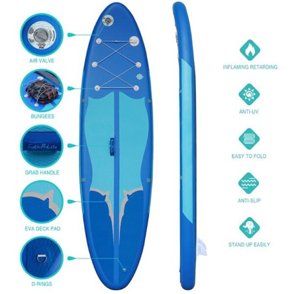Inflatable entry-level paddle board stand-up