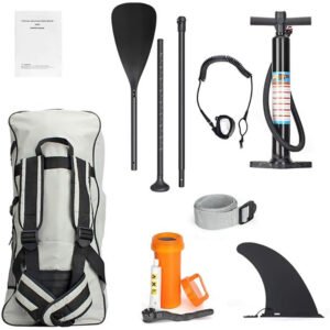Inflatable paddle board for fishing
