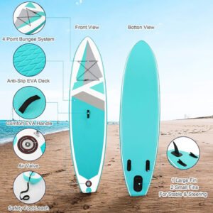 Inflatable paddle board with detachable kayak seat