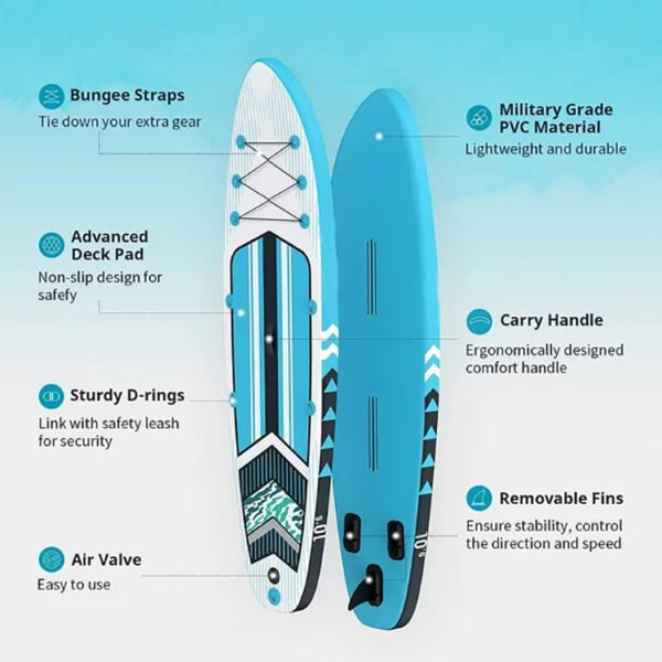 Stable stand up inflatable paddle board - 图片 6