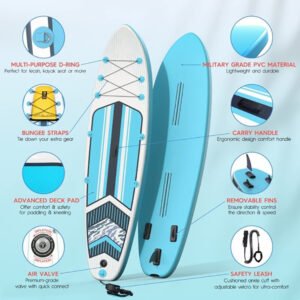 Stable stand up inflatable paddle board
