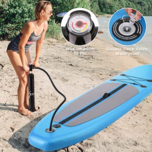 Inflatable paddle board for pet owners