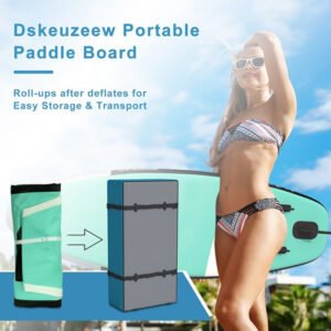 Paddle board with bungee tie-downs