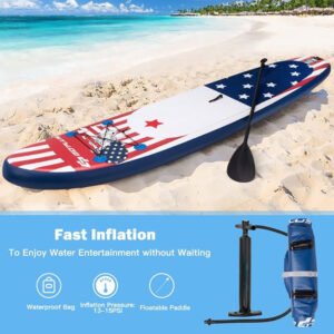 Lightweight inflatable SUP board for travel