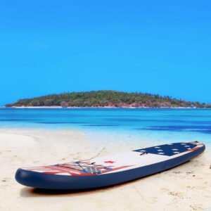 Extra-wide inflatable paddle board for stability