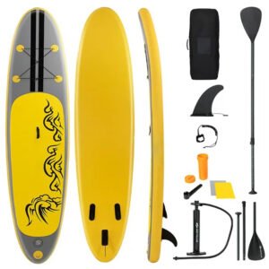 Inflatable paddle board with reinforced seams for added durability
