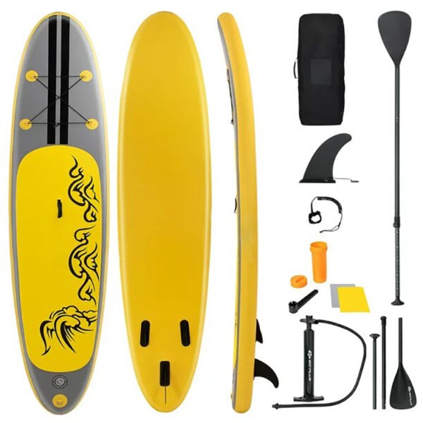Inflatable paddle board with reinforced seams for added durability