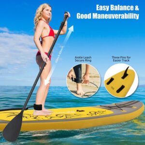 All-around inflatable paddle board for various water conditions