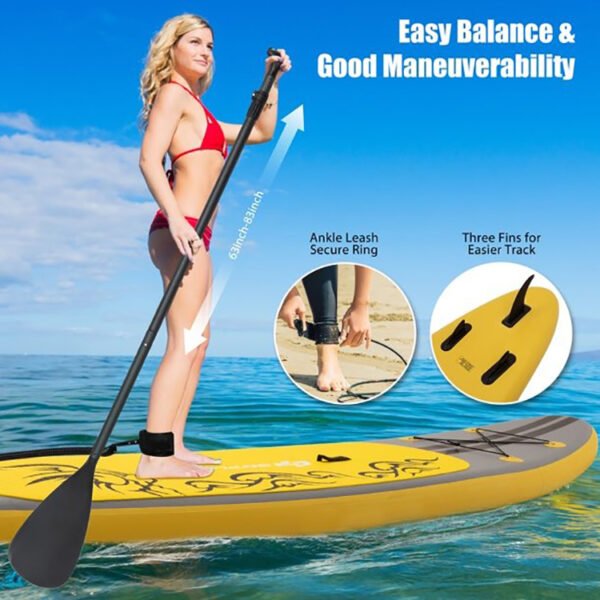 All-around inflatable paddle board for various water conditions