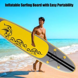 Inflatable paddle board with backpack for convenient carrying