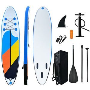 Touring stand up inflatable paddle board with storage