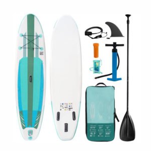 Stand up inflatable paddle board with electric pump