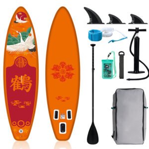 Portable paddle board with quick inflation and deflation system