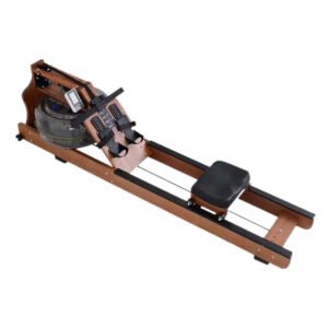 Compact water resistance rowing machine for small spaces