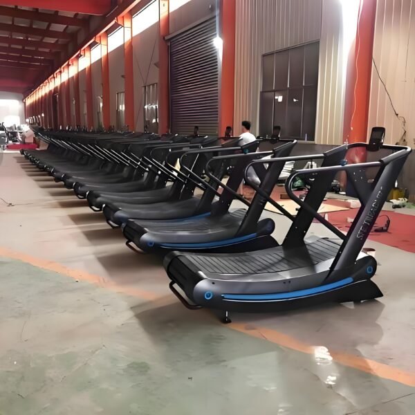 Commercial fitness equipment self-propelled running aerobic foldable air running mini curved walking treadmill - 图片 3