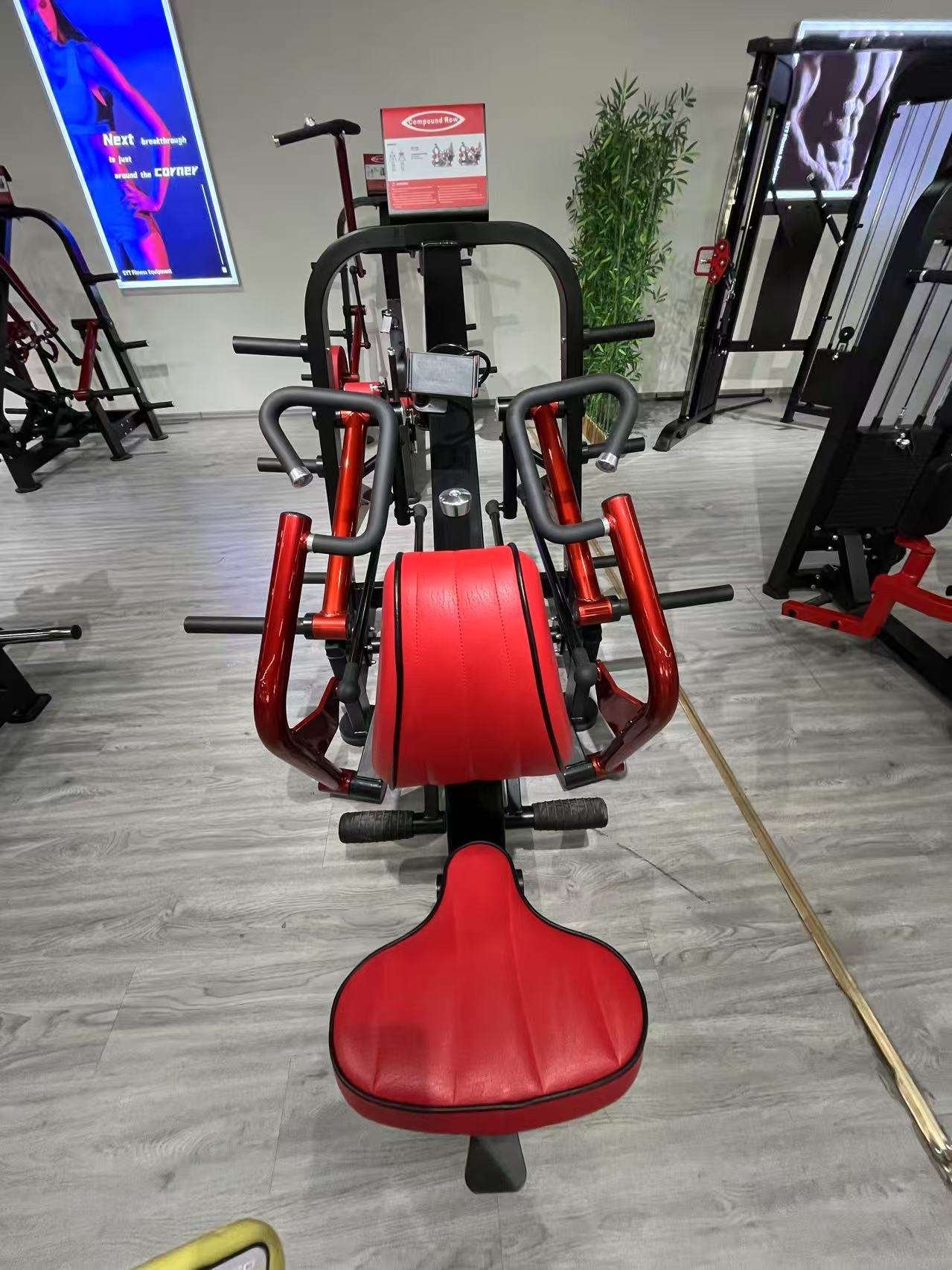 High-end plate loaded seated rowing fitness equipment for strength training targets chest hind legs arms gym - 图片 2